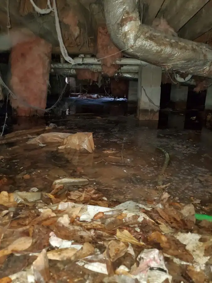 Crawl space flood assessment for Commercial Water Damage Restoration in Hacienda Heights
