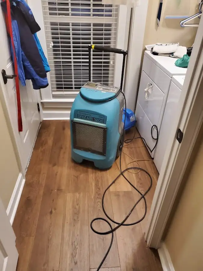 Commercial dehumidifier deployed for Flood Damage Cleanup in Hacienda Heights